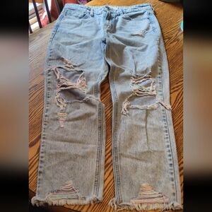 Hidden Straight Destructed Jeans Size 27